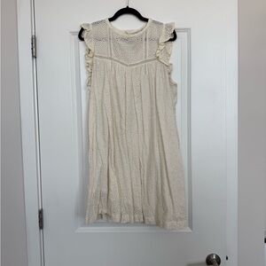 Madewell Yellow Eyelet Sleeveless Dress - XL